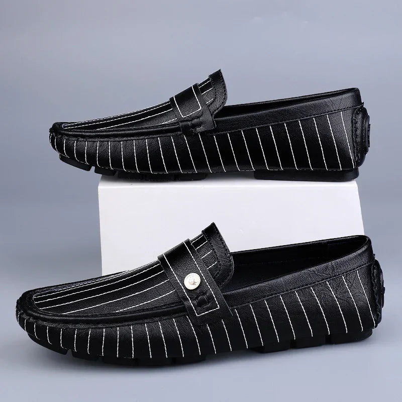 Men's Loafers Pinstripe Design | Slip On
