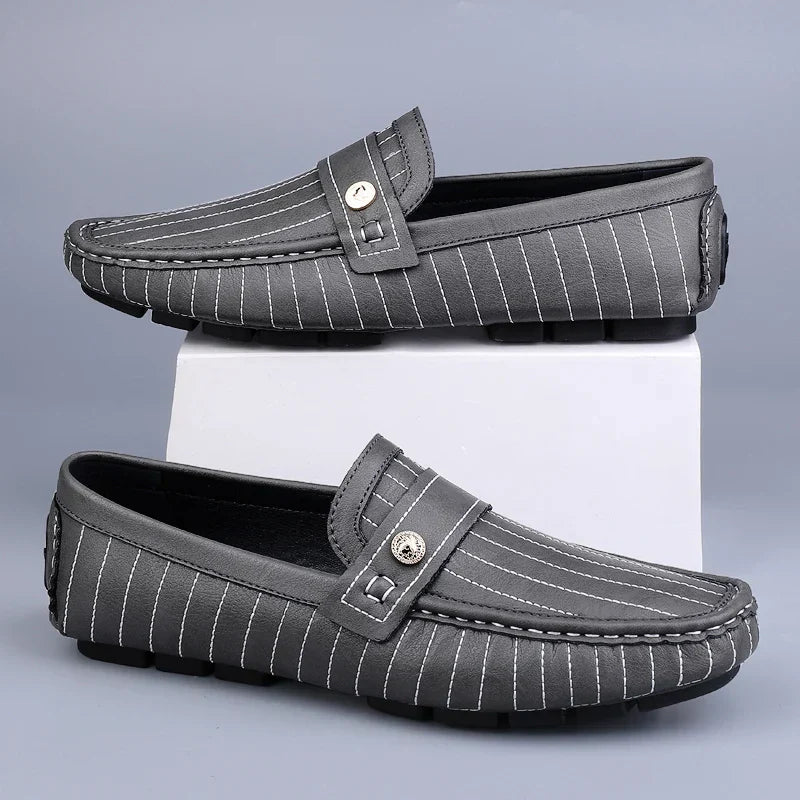 Men's Loafers Pinstripe Design | Slip On
