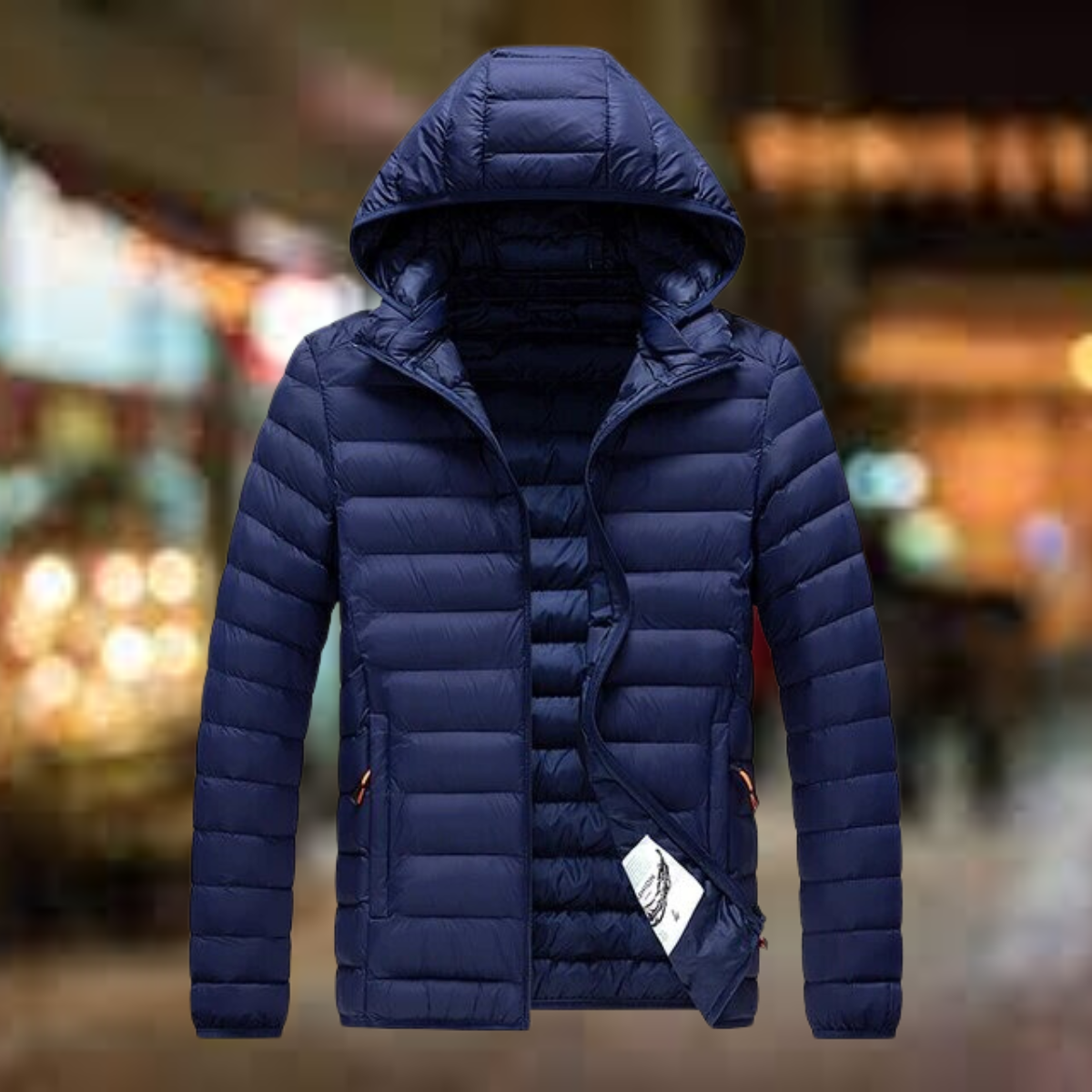Men's Puffer Jacket Lightweight Hooded | Winter
