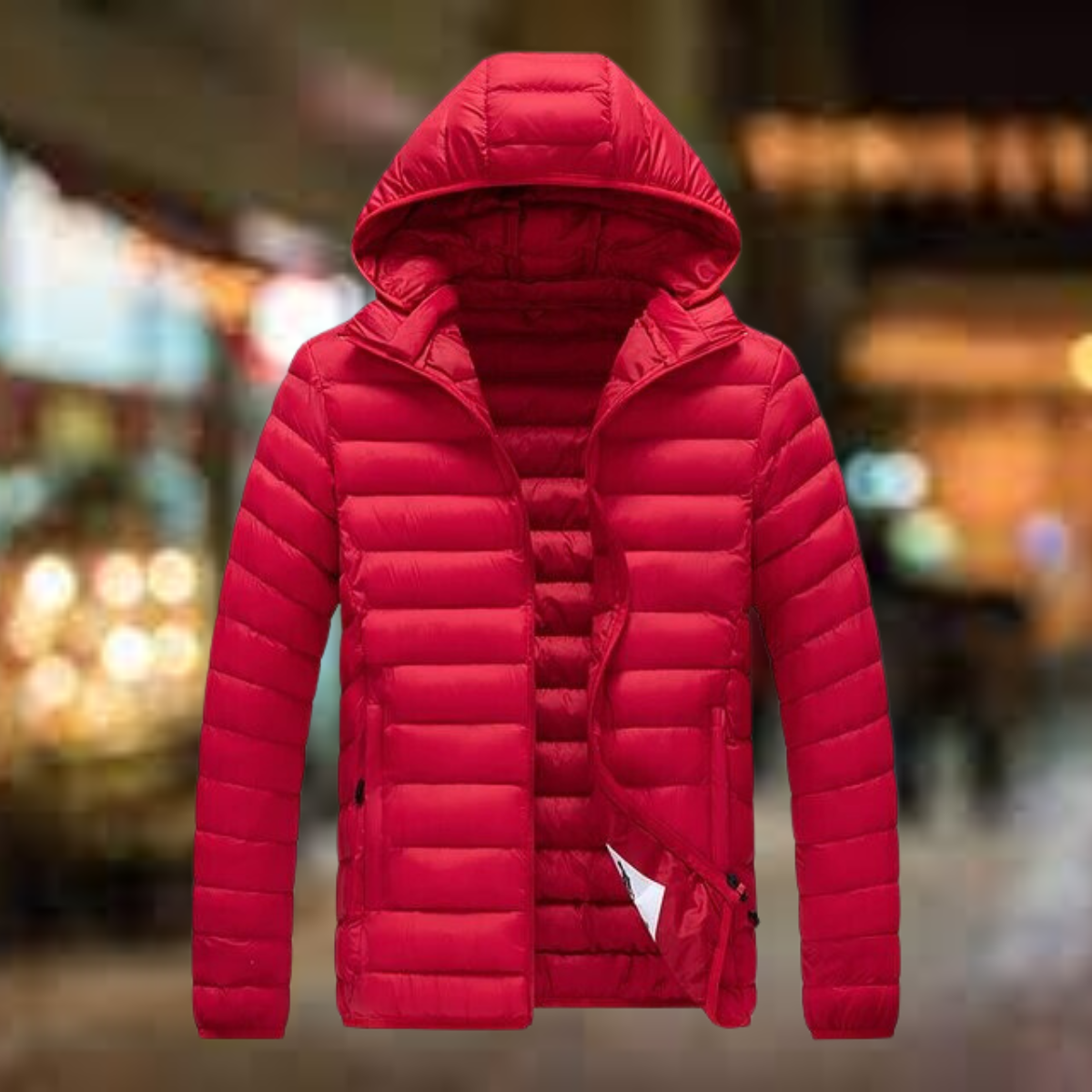 Men's Puffer Jacket Lightweight Hooded | Winter