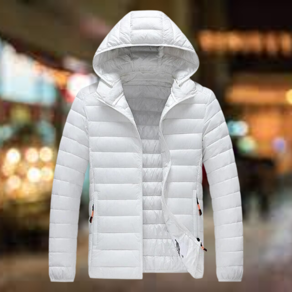 Men's Puffer Jacket Lightweight Hooded | Winter
