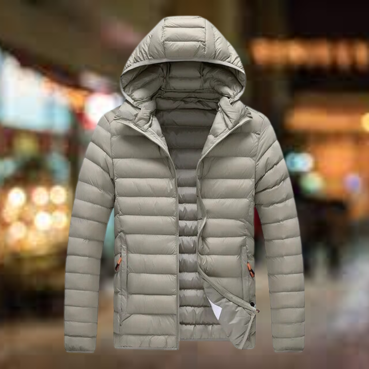 Men's Puffer Jacket Lightweight Hooded | Winter