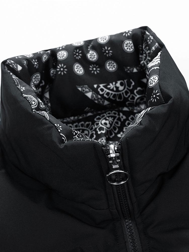 Men's Puffer Jacket Reversible Pattern Lined | Winter
