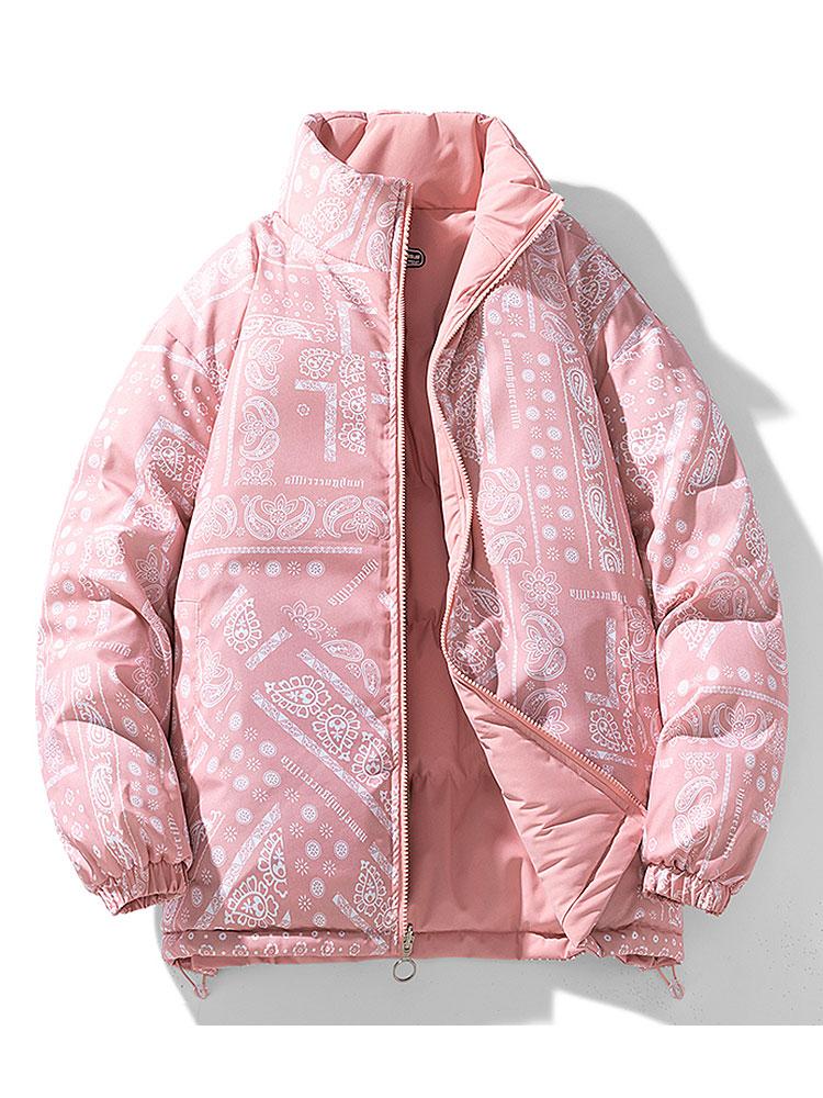 Men's Puffer Jacket Reversible Pattern Lined | Winter