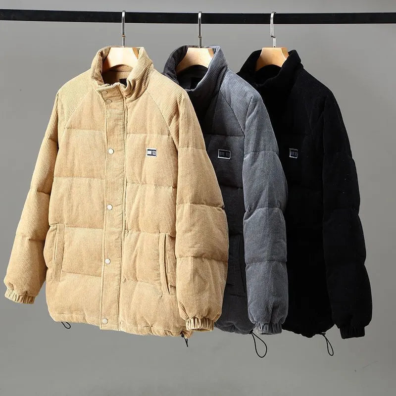 Men's Puffer Jacket Stand Collar | Winter