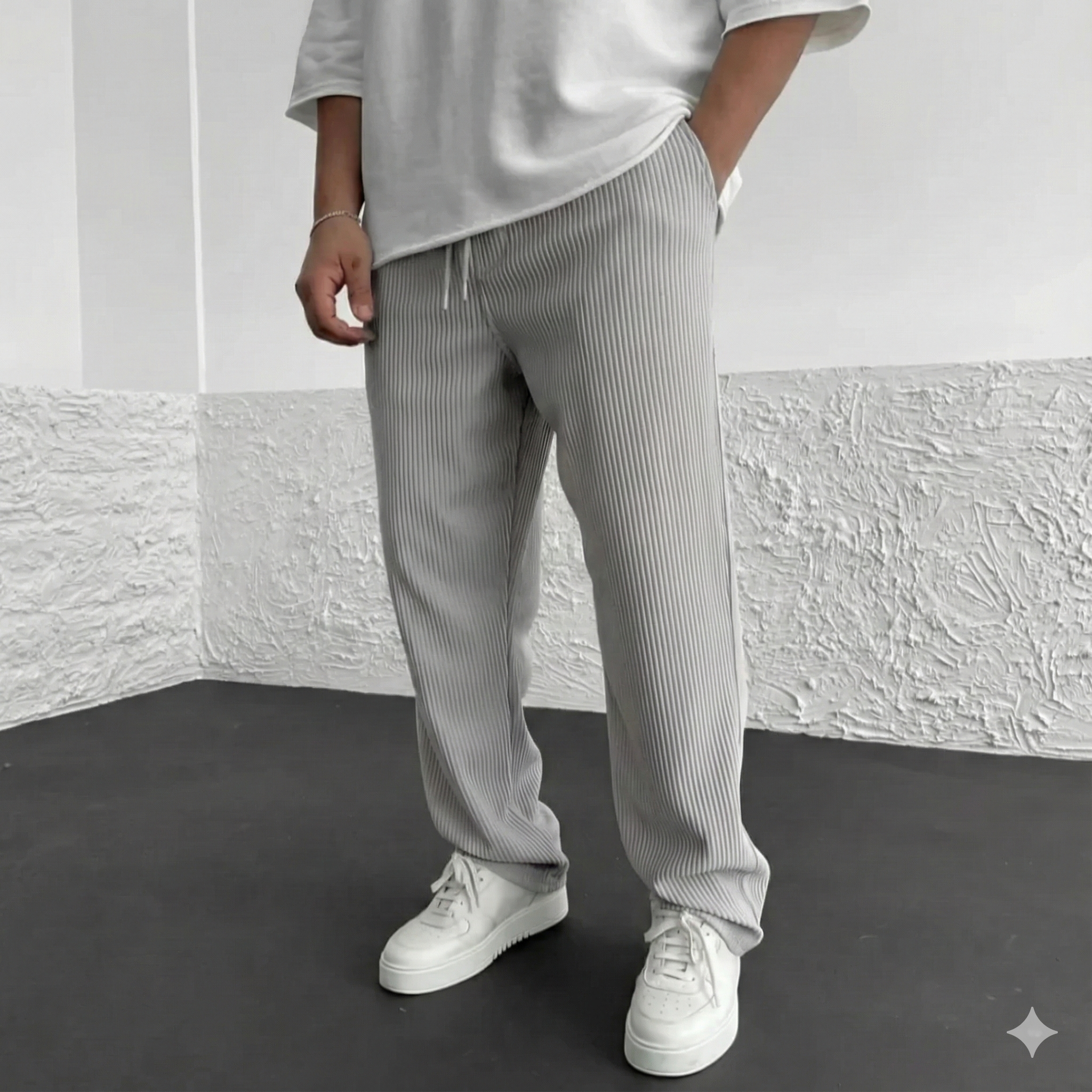 Men's Straight Leg Joggers Ribbed | Casual