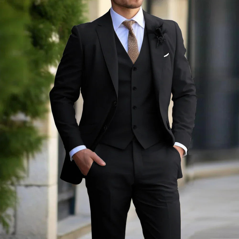 Men’s Tailored Suit 3-Piece | Formal Wedding & Occasion