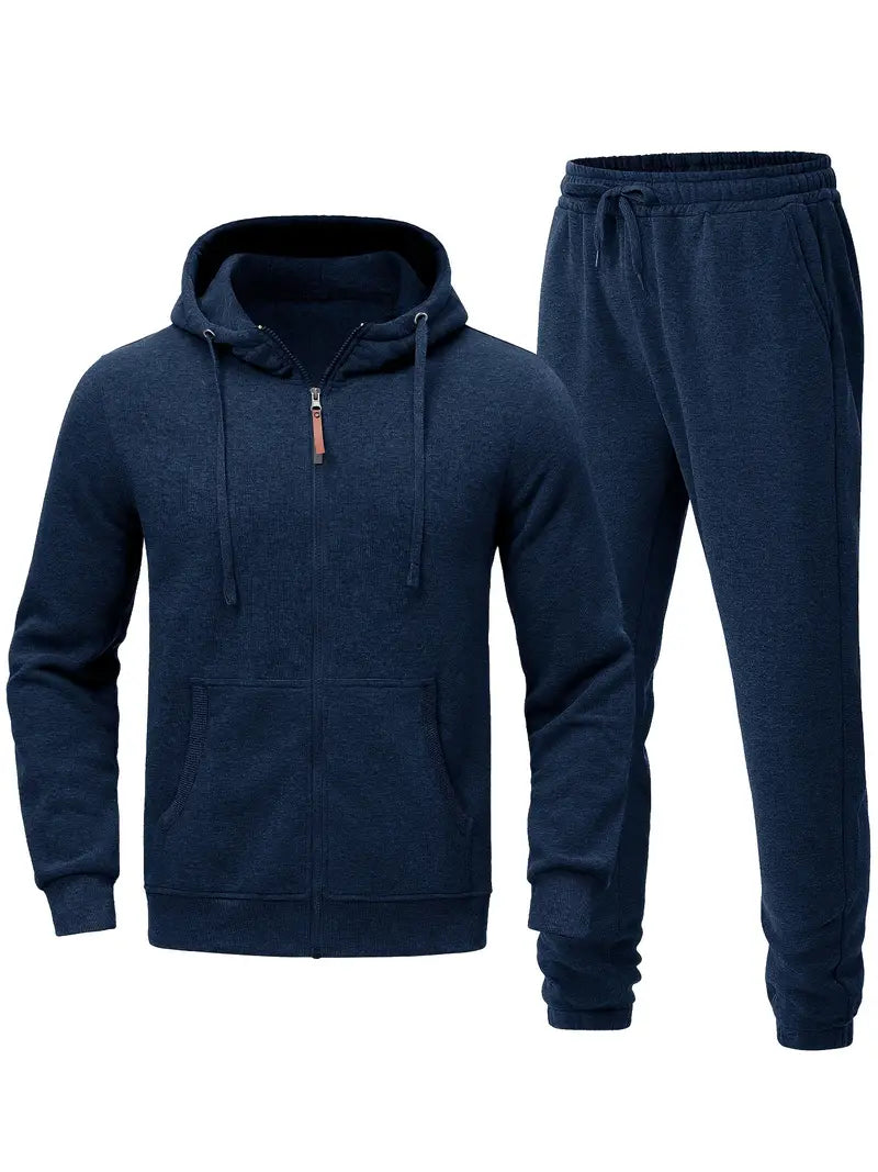 Men's Tracksuit Hoodie & Joggers Set | Casual Zip-Up
