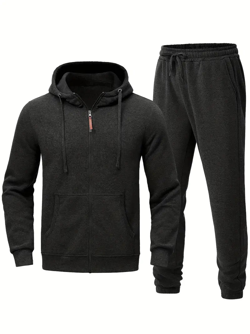 Men's Tracksuit Hoodie & Joggers Set | Casual Zip-Up