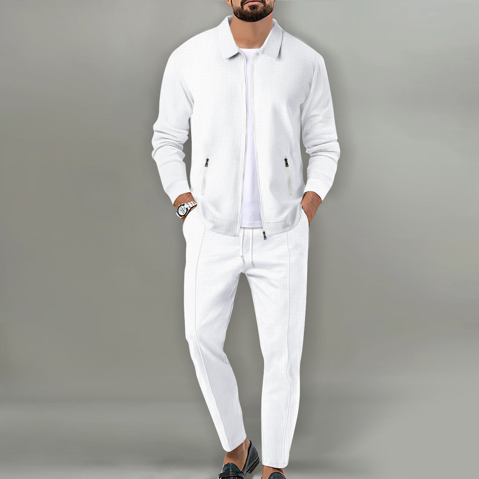 Men's Tracksuit Two Piece Zip Up | Casual
