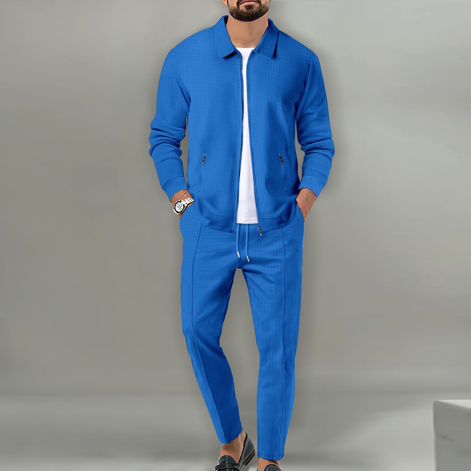 Men's Tracksuit Two Piece Zip Up | Casual