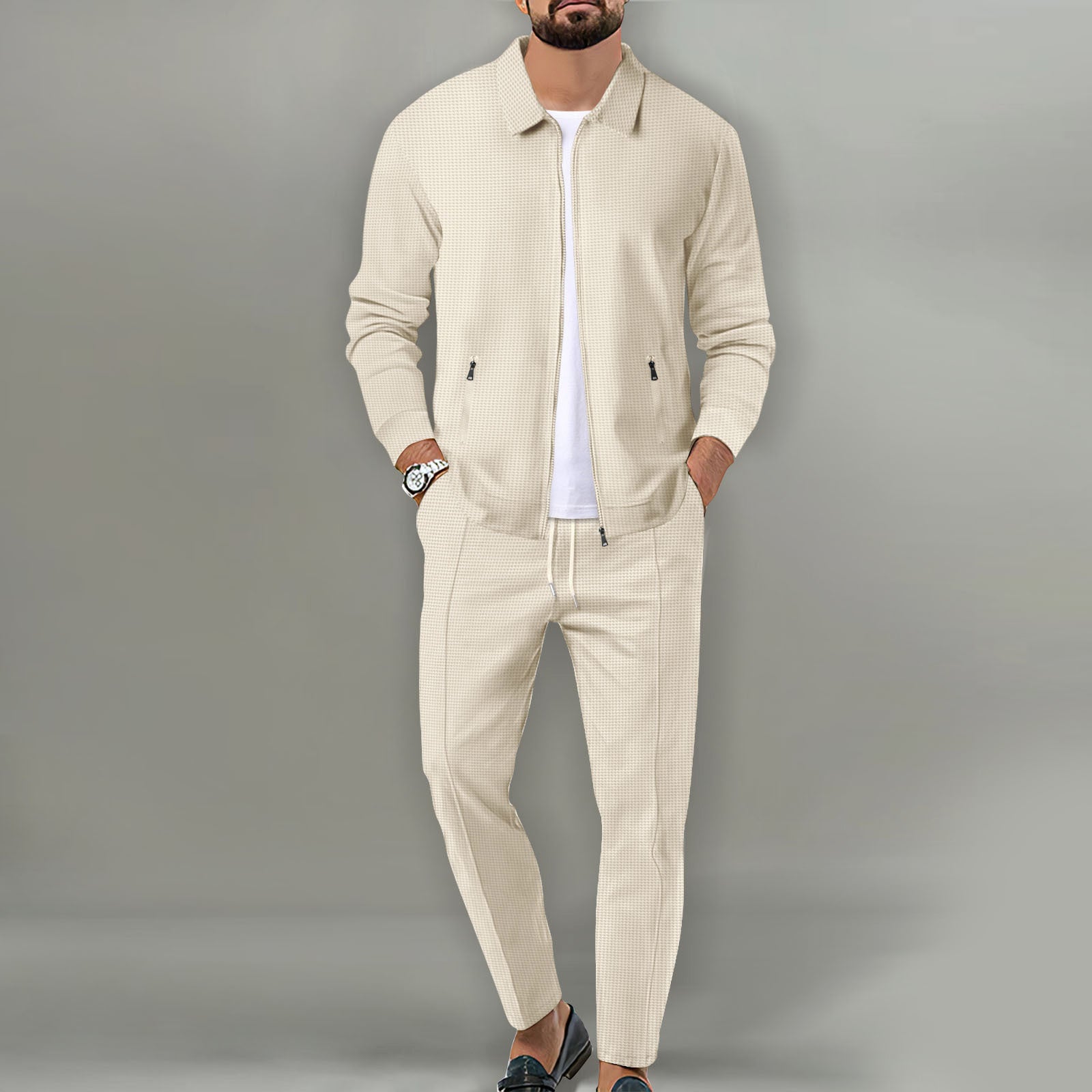 Men's Tracksuit Two Piece Zip Up | Casual