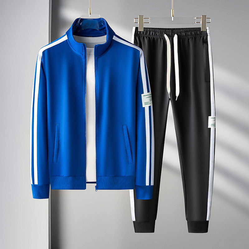 Men's Tracksuit Zip Jacket & Joggers with Side Stripes | Sport
