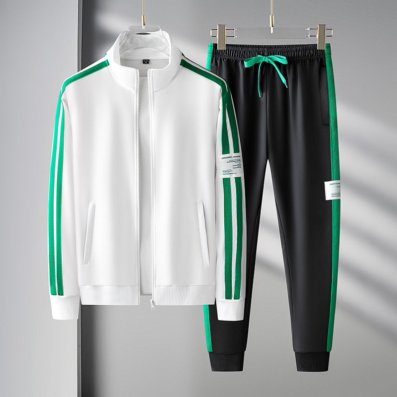 Men's Tracksuit Zip Jacket & Joggers with Side Stripes | Sport