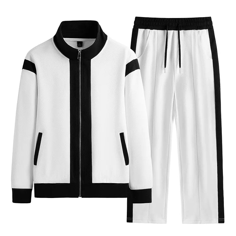 Men's Tracksuit Zippered Two Piece | Casual