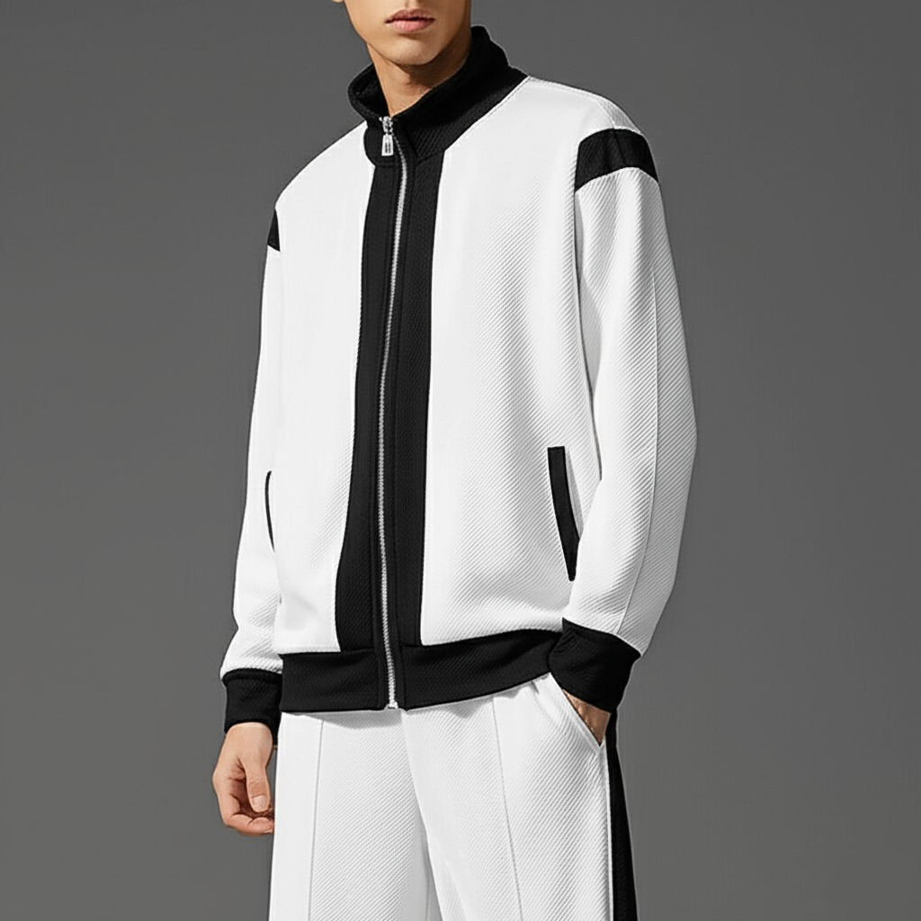 Men's Tracksuit Zippered Two Piece | Casual