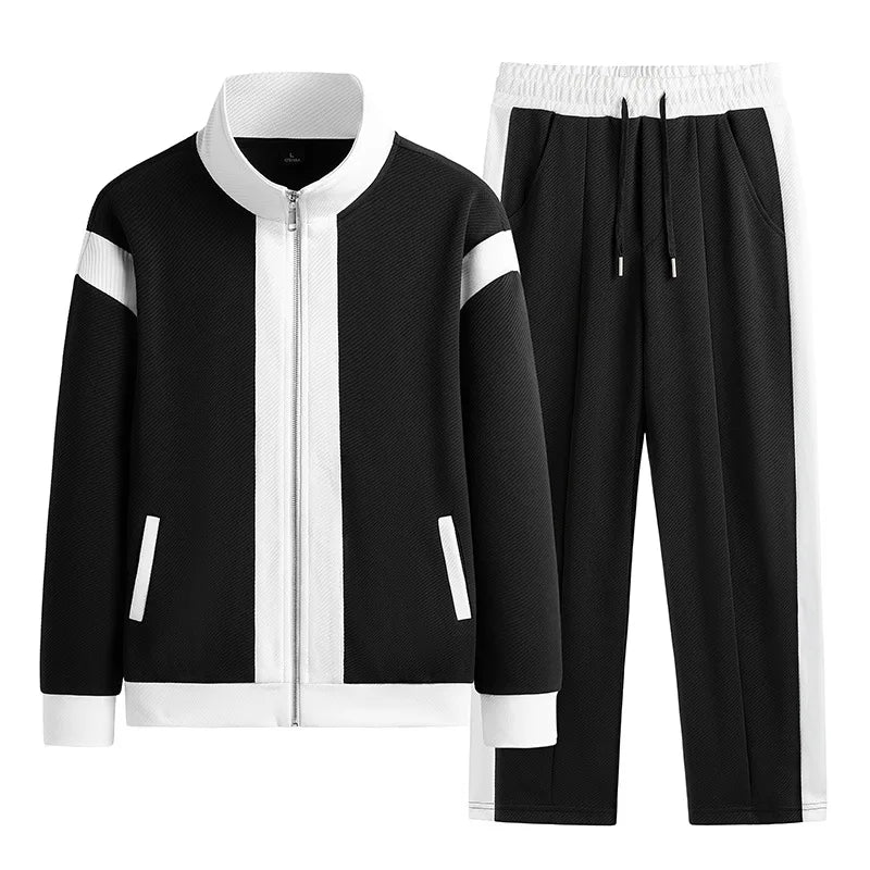Men's Tracksuit Zippered Two Piece | Casual