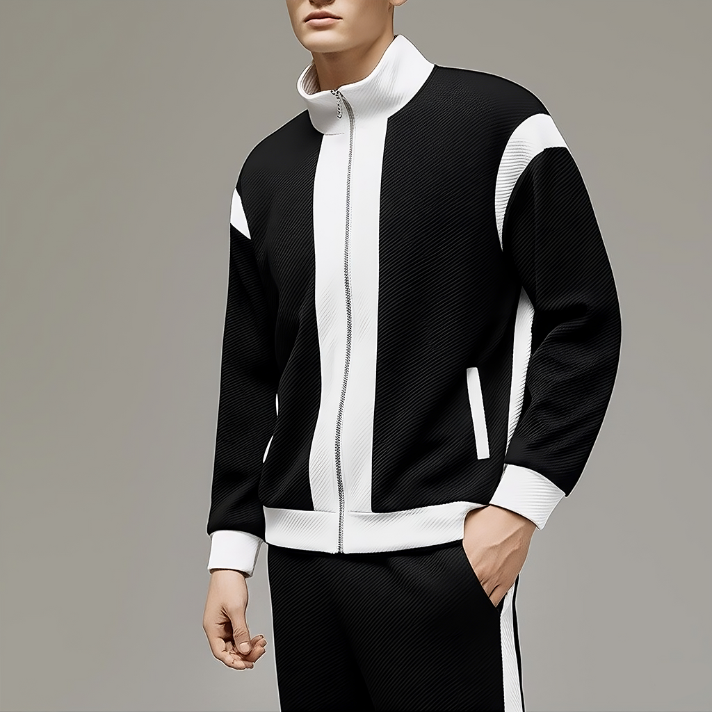Men's Tracksuit Zippered Two Piece | Casual