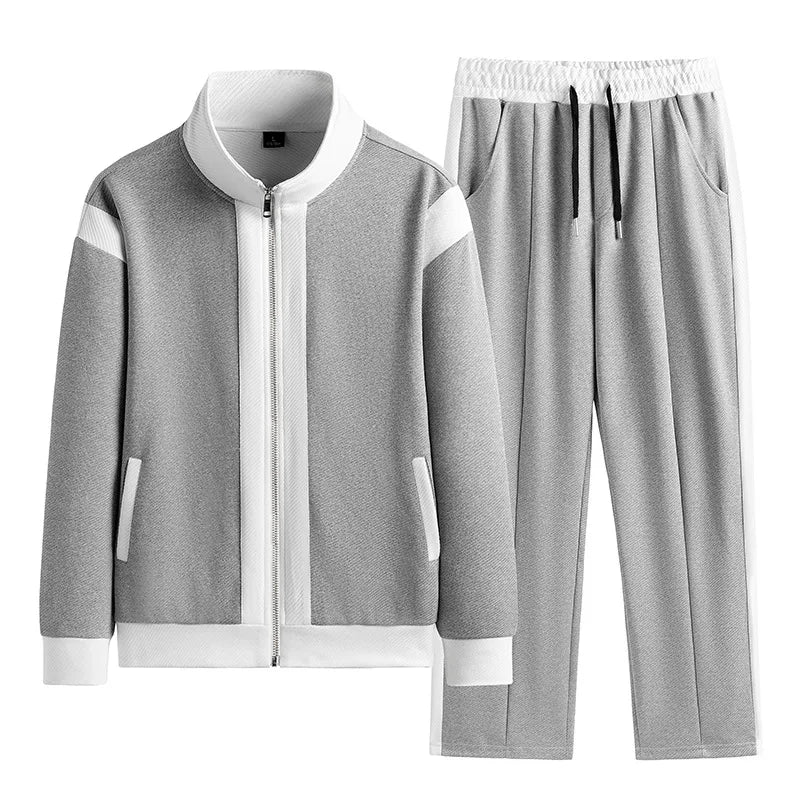 Men's Tracksuit Zippered Two Piece | Casual