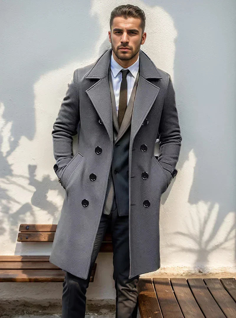 Men's Trench Coat Double Breasted | Winter Formal