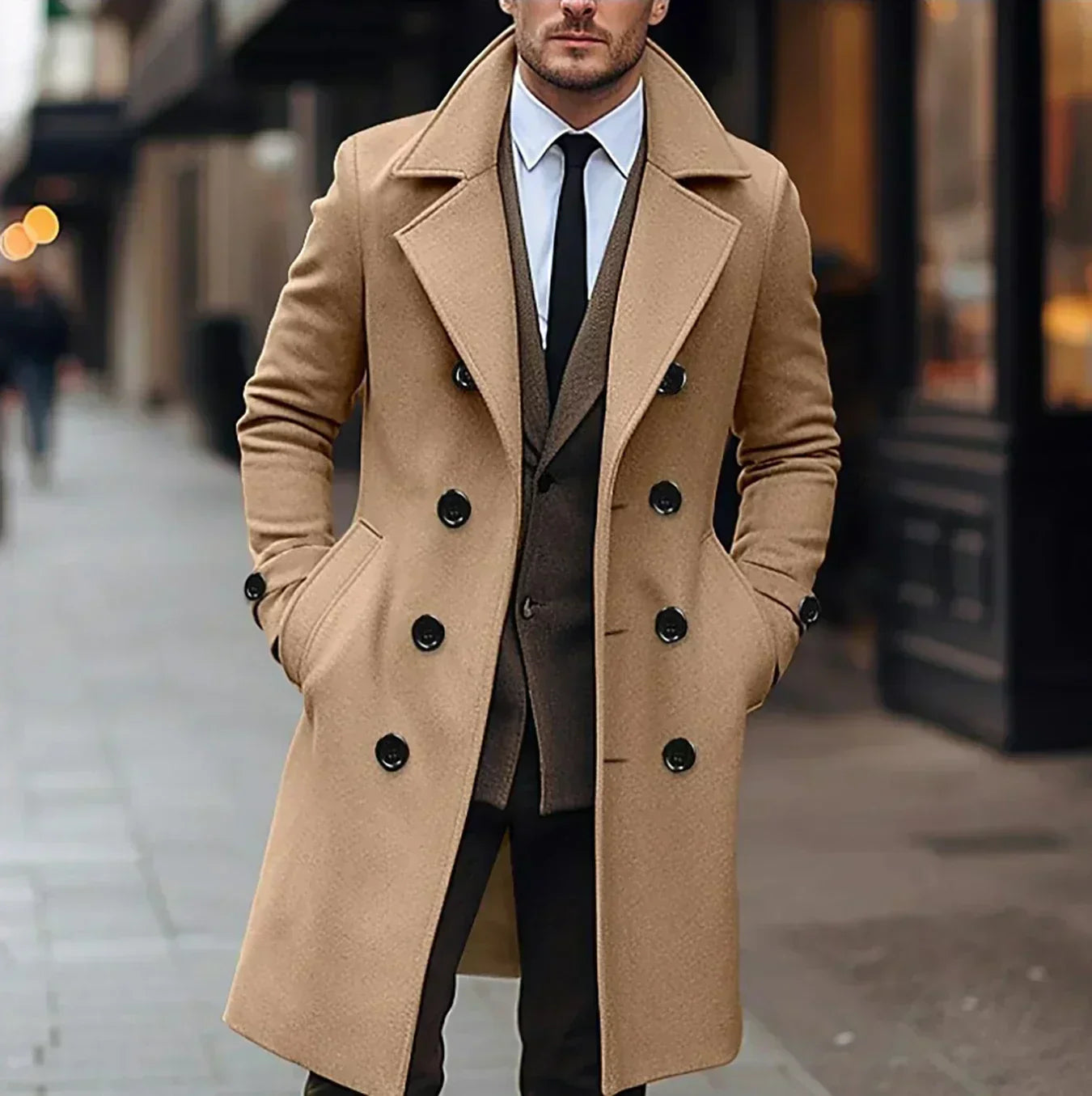 Men's Trench Coat Double Breasted | Winter Formal