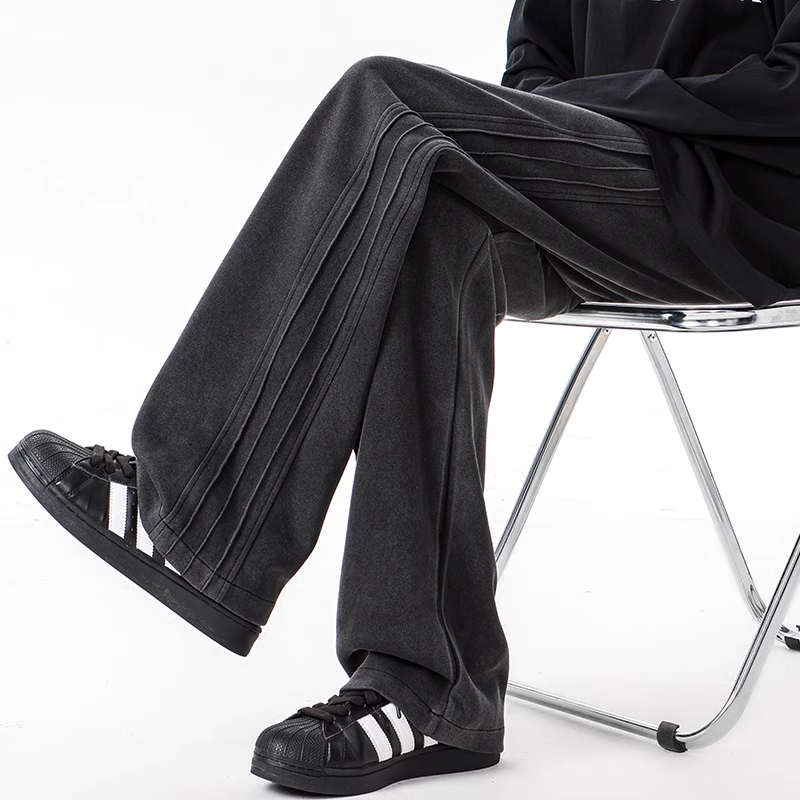 Men's Wide Leg Joggers with Pockets | Baggy