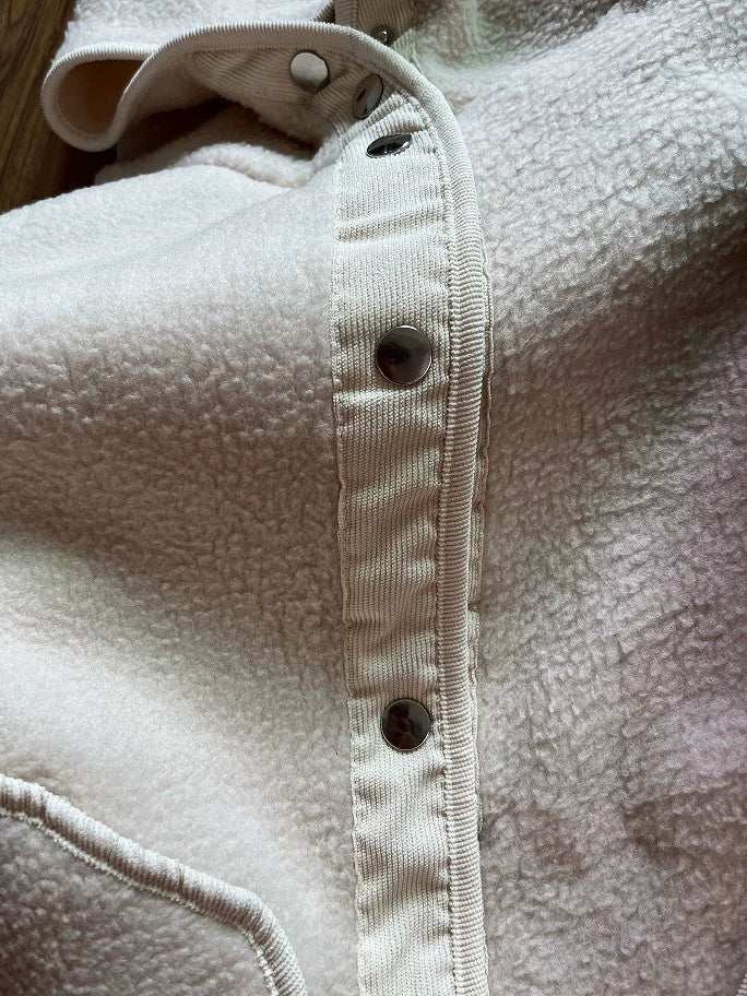 Oversized Plush Button-Up Women's Jacket | Winter