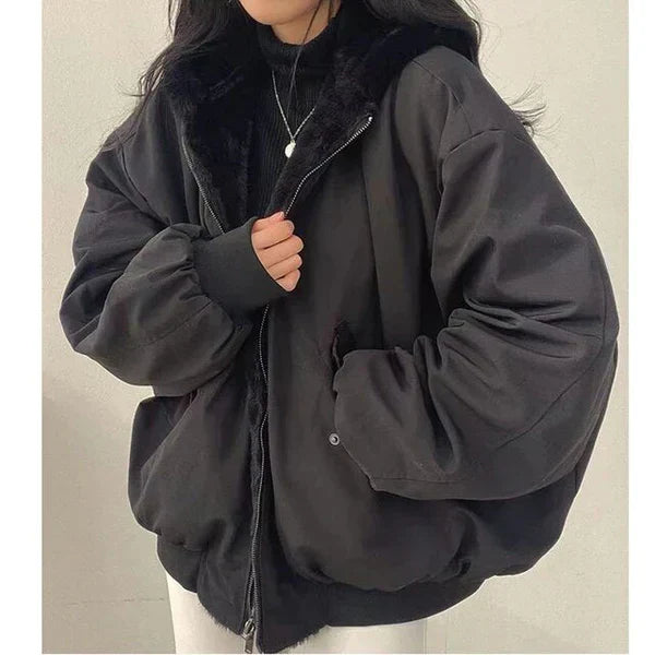 Oversized Shearling Zip-Up Women’s Jackets | Winter