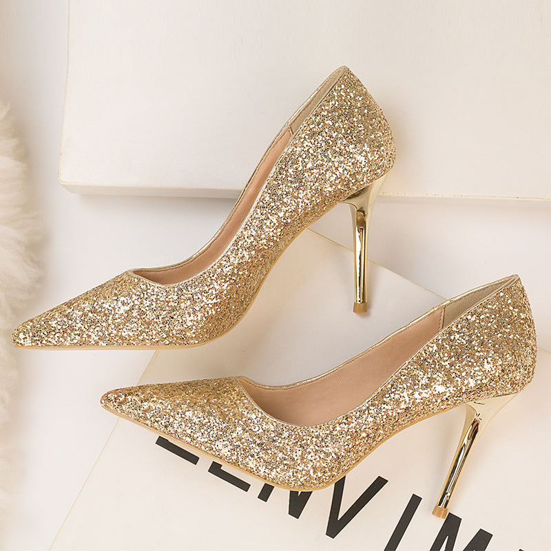 Sparkly Women's Prom Shoes With Stiletto Heel | Glitter