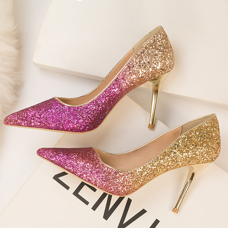 Sparkly Women's Prom Shoes With Stiletto Heel | Glitter