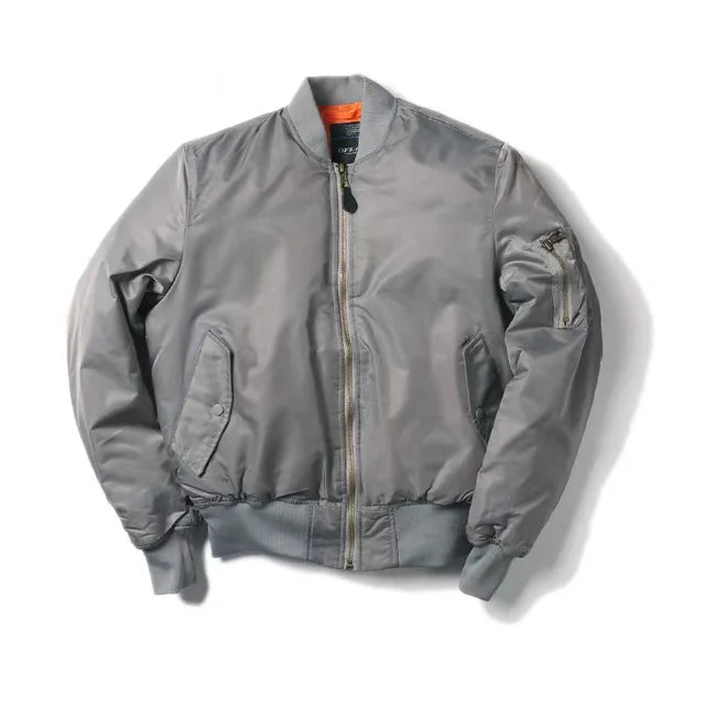 Unisex Bomber Jacket Zippered with Pockets | Winter