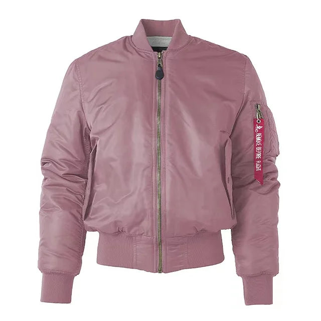 Unisex Bomber Jacket Zippered with Pockets | Winter
