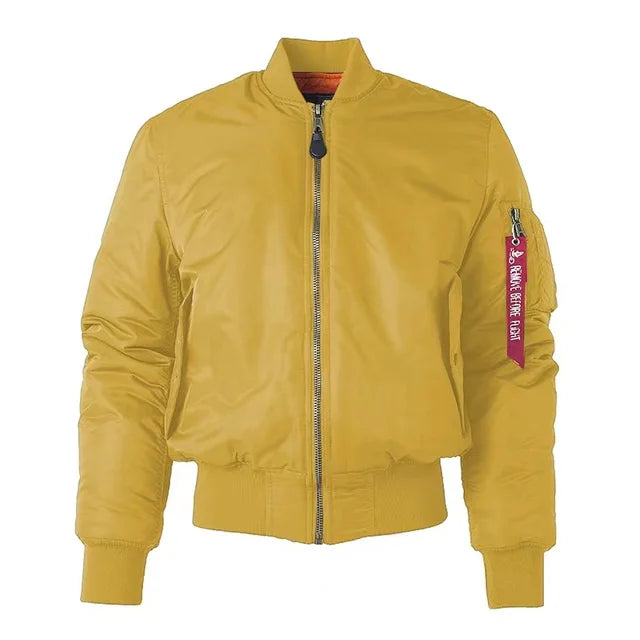 Unisex Bomber Jacket Zippered with Pockets | Winter