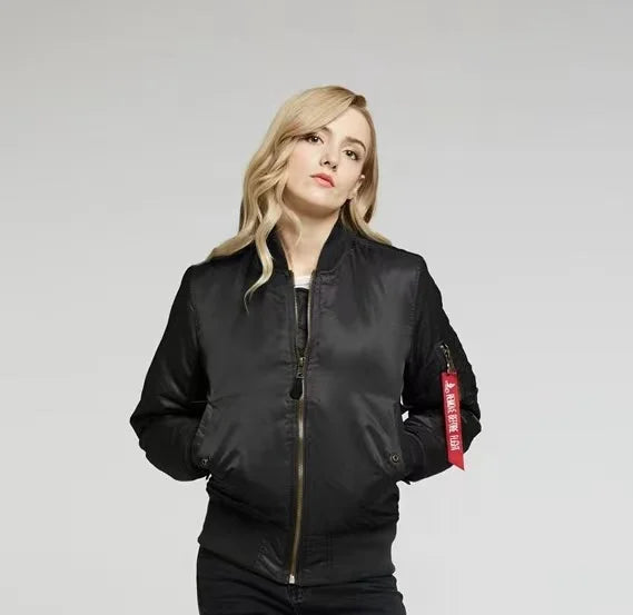 Unisex Bomber Jacket Zippered with Pockets | Winter