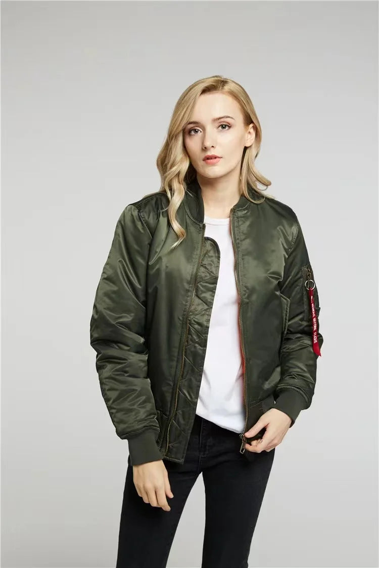 Unisex Bomber Jacket Zippered with Pockets | Winter