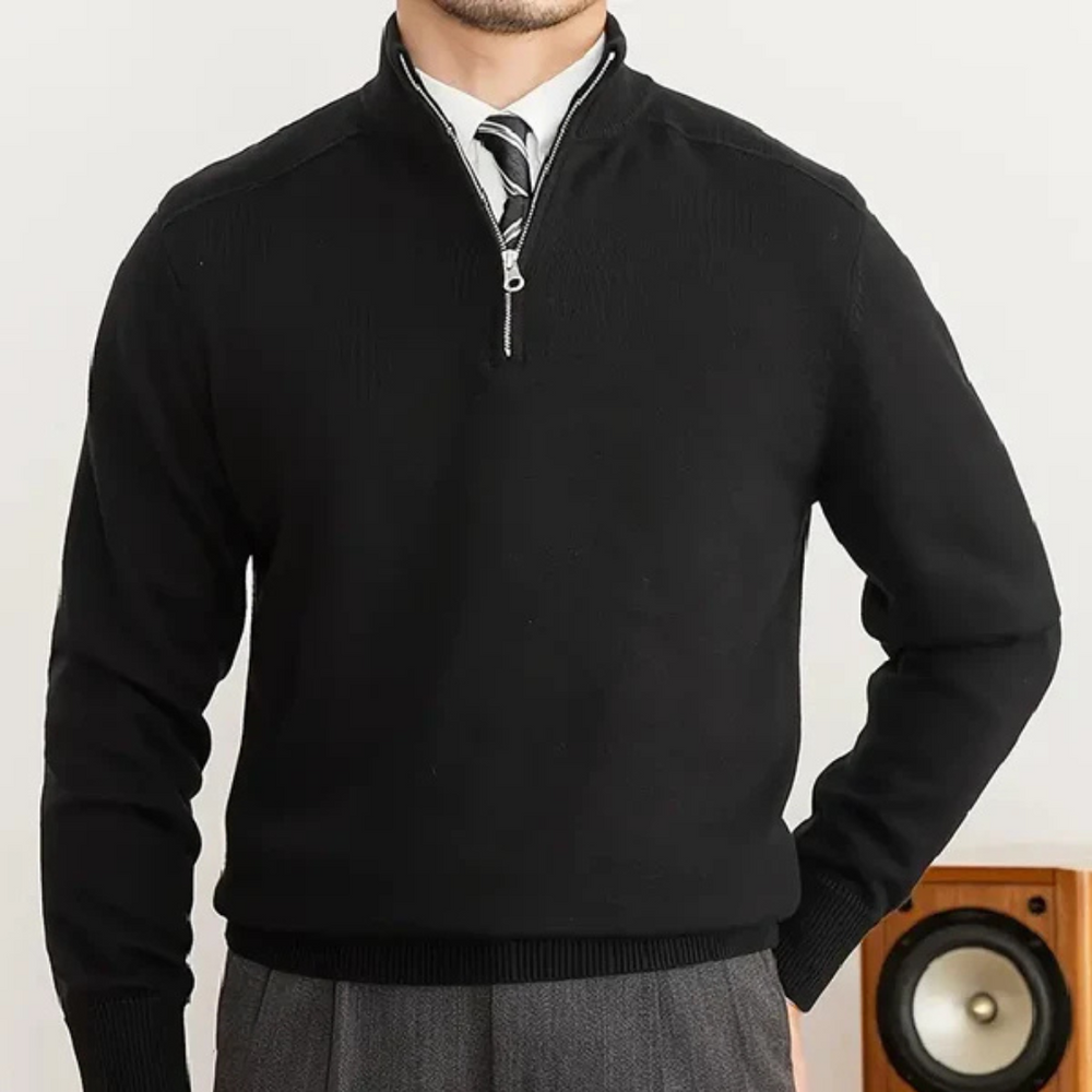Vntura | Cotton Half-Zip Sweater