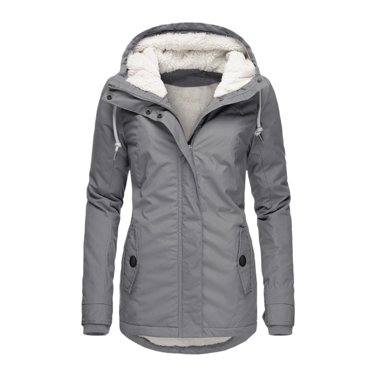 Warm Rain Jacket Women’s Hooded Coat | Fleece-Lined