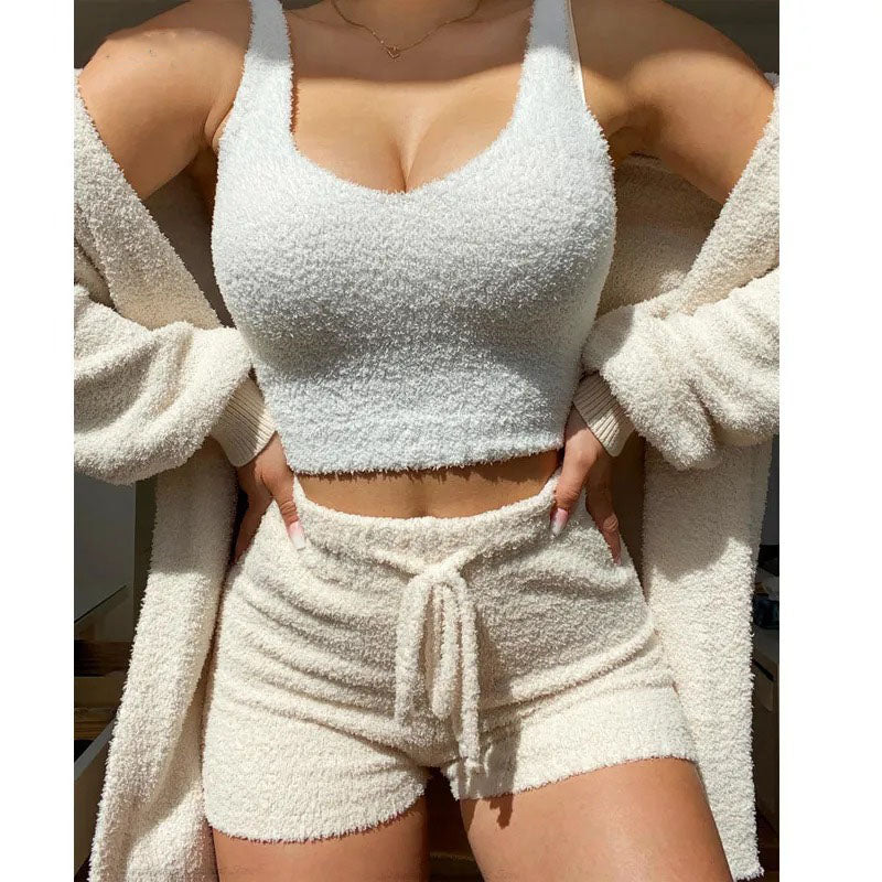 Women Christmas Pyjamas 3-Piece Set Cardigan | Festive