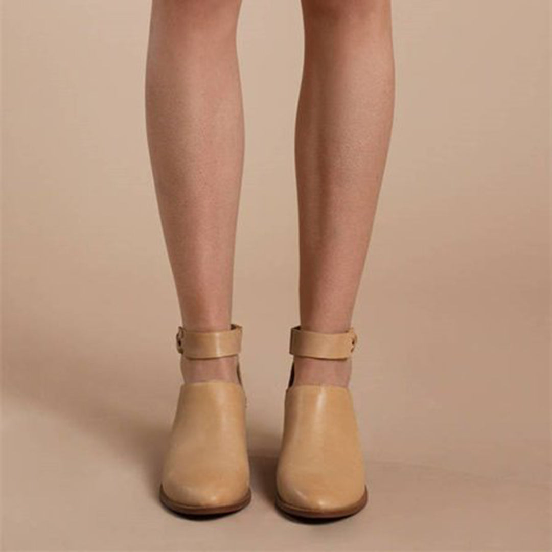 Women's Ankle Boots With Cut Out Detail | Block Heel