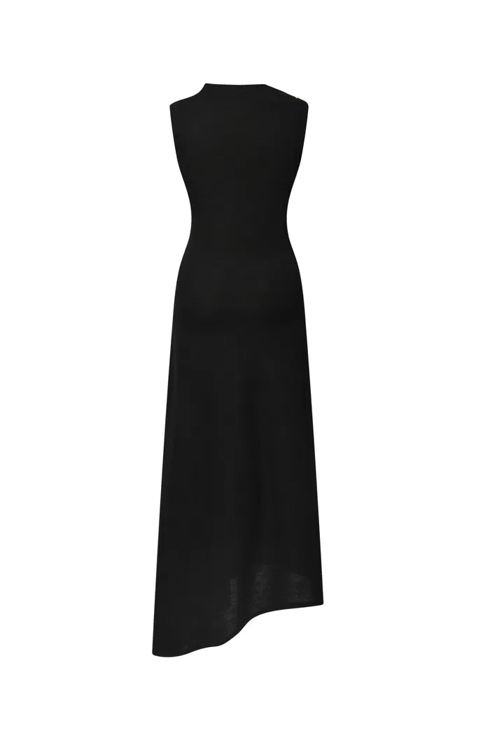 Women's Black Dress Sleeveless | Midi