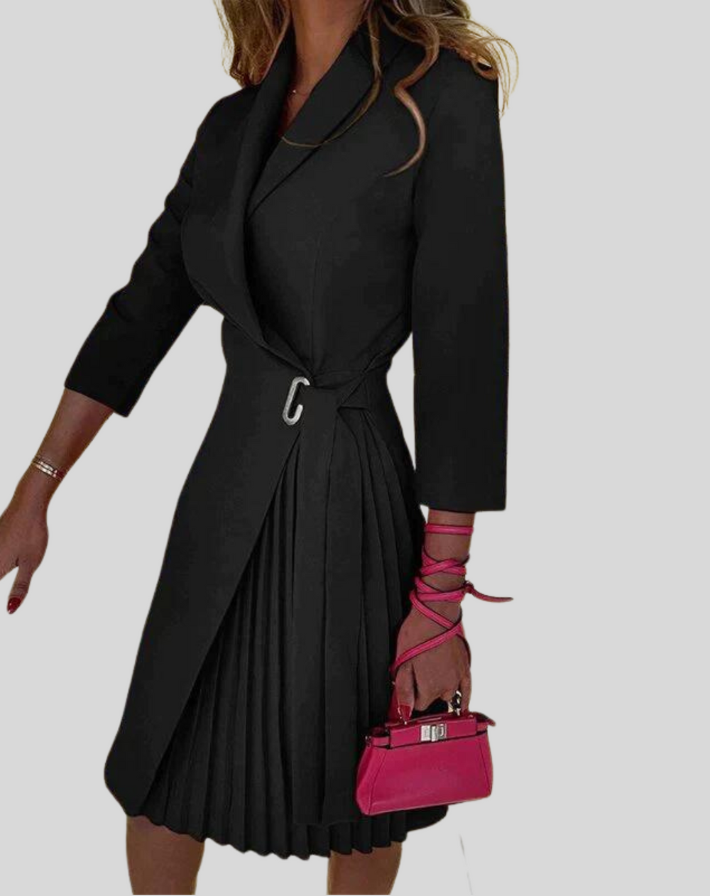 Women's Blazer Dress Pleated Skirt | Elegant
