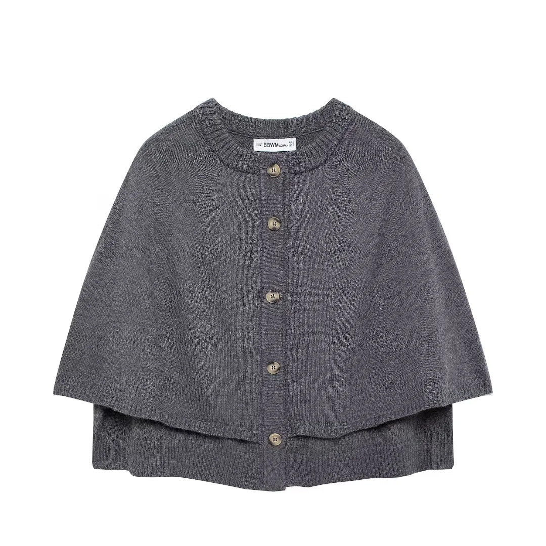 Women's Cape Knit Buttoned | Winter