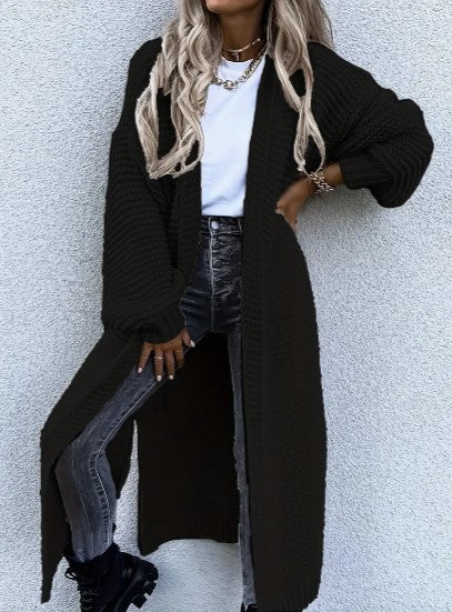 Women's Cardigan Chunky Knit Open Front | Longline