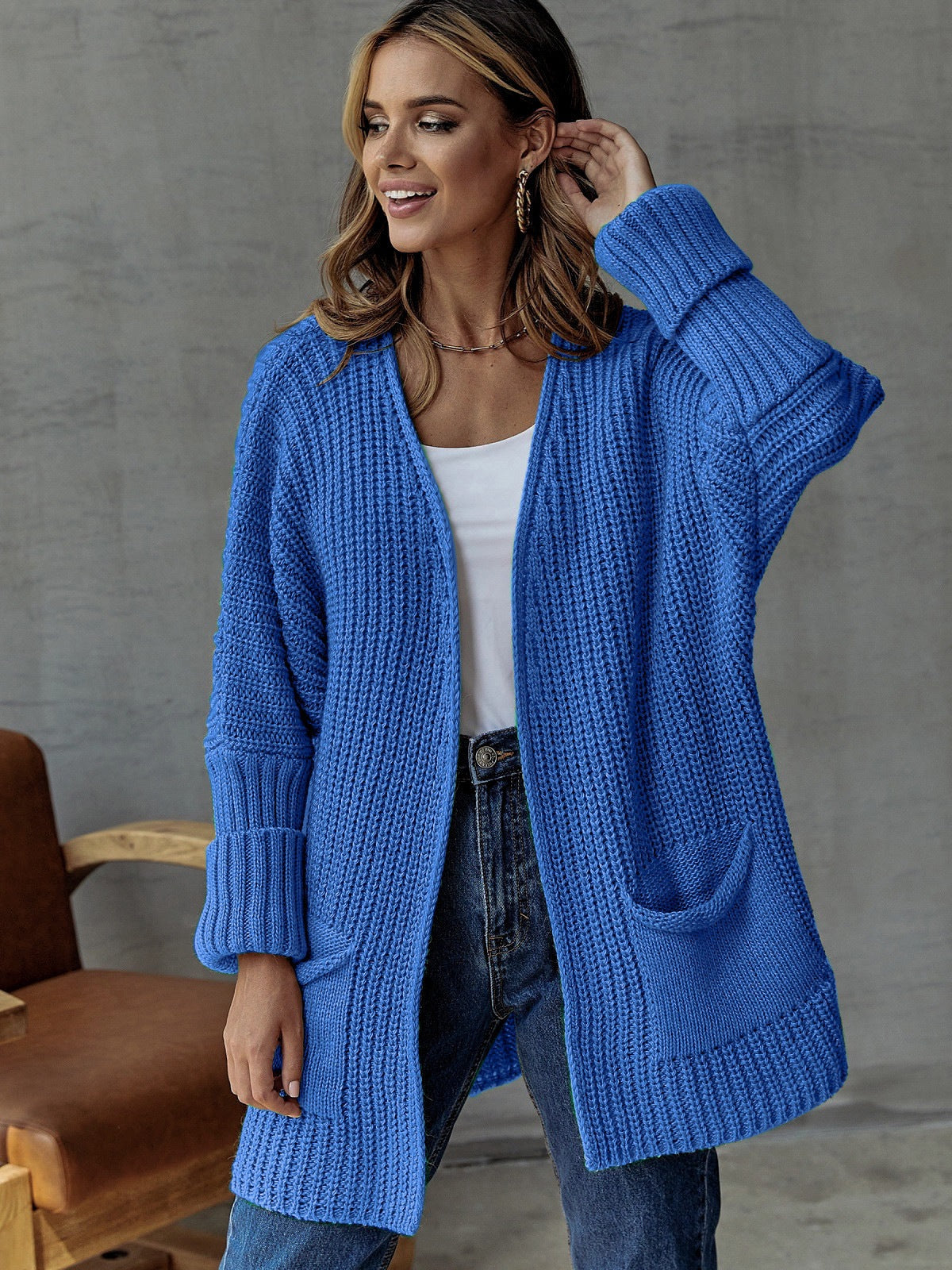 Women's Cardigan Knitted Oversized | Long