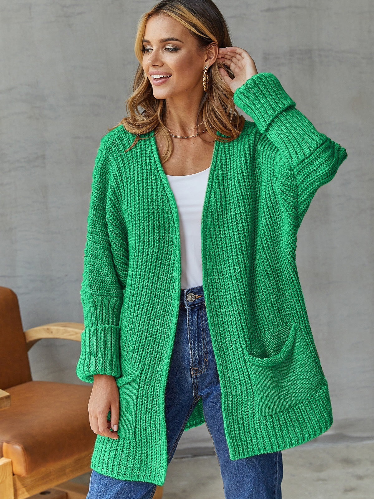 Women's Cardigan Knitted Oversized | Long