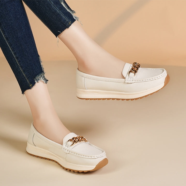 Women's Chain Detail Casual Slip On Loafers | Everyday