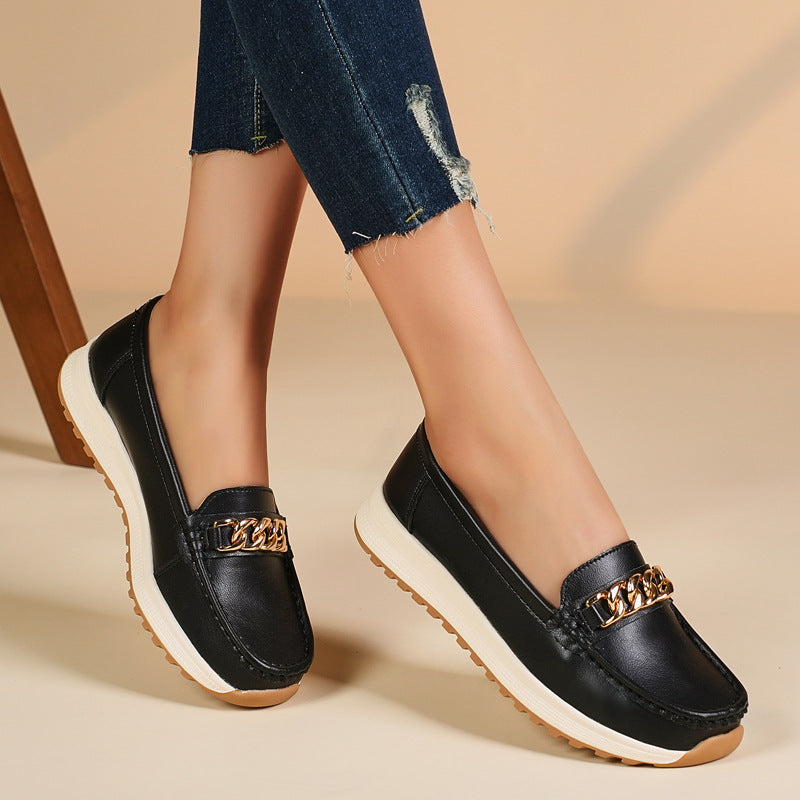 Women's Chain Detail Casual Slip On Loafers | Everyday