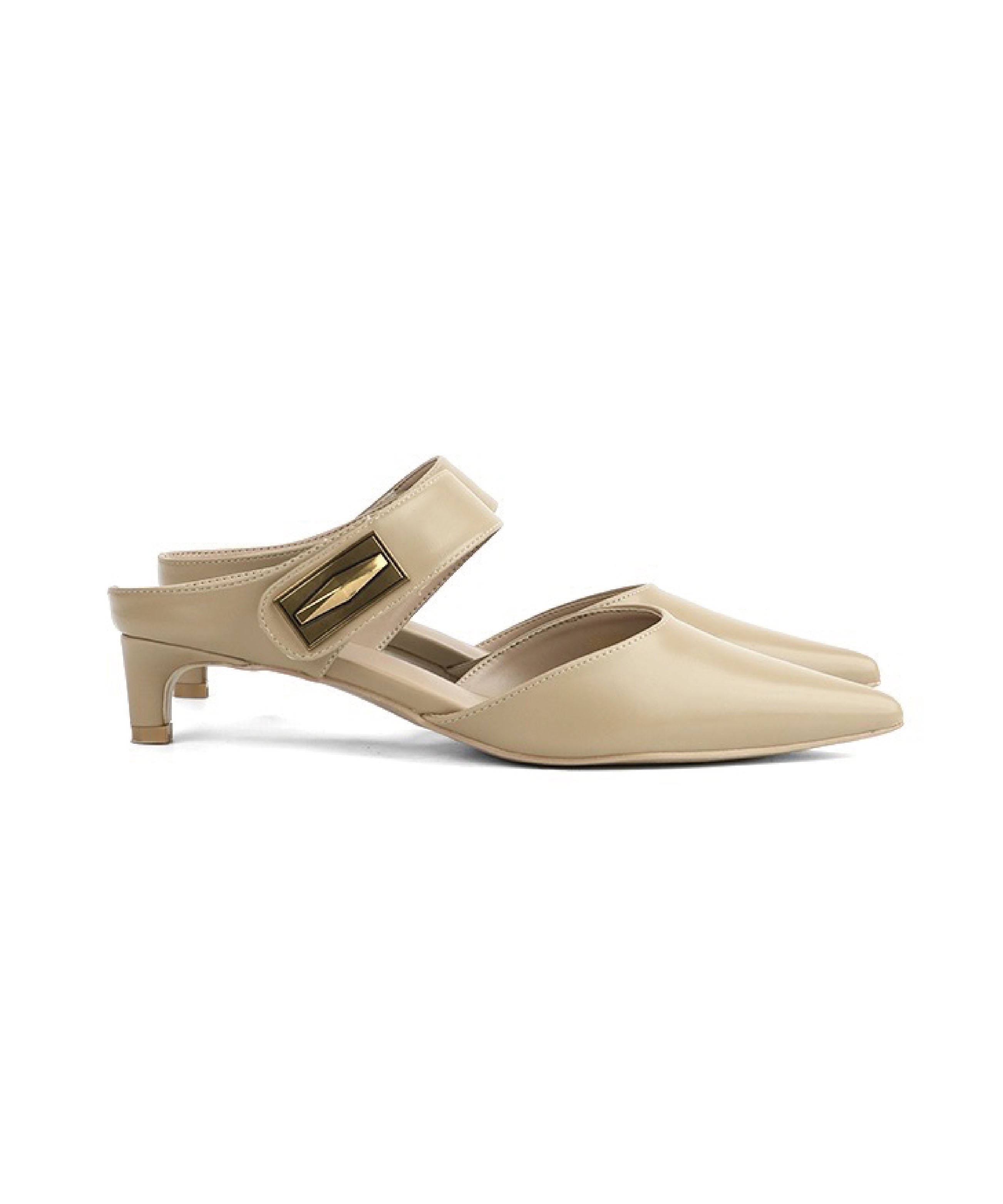 Women's Chic Kitten Heels Shoes Buckle Strap | Slip On