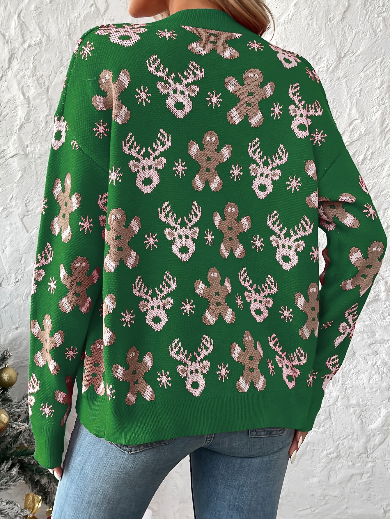 Women's Christmas Cardigan Knit Button Front | Festive