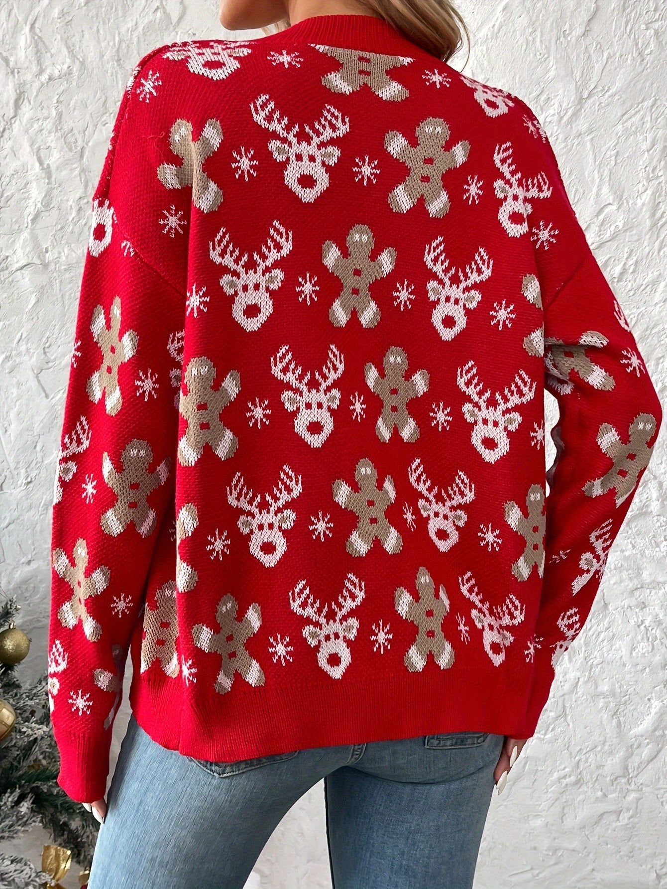 Women's Christmas Cardigan Knit Button Front | Festive